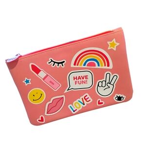 Pink IPSY Makeup Zip Travel Bag